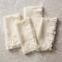 Abigail Ruffle Linen Napkin Sets | West Elm