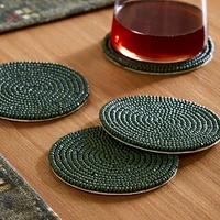 Wood Beaded Coaster Sets | West Elm