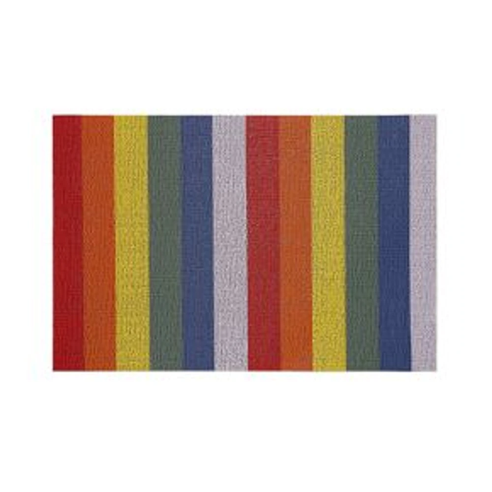 Chilewich Easy-Care Pride Stripe Doormat, 18"X28", Multi