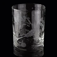 All Over Scandi Winter Botanical Double Rocks Glass, Set Of 4