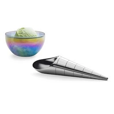 MoMA Collection Ice Cream Cone Scooper, Polished Zinc, Silver