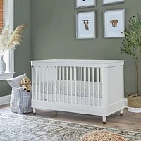 Tanner 3-In-1 Convertible Crib, Warm White, WE Kids