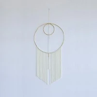 Aurea Wall Hanging, Alat, Brass/White, 17.5X38