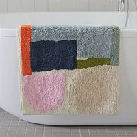 Shapes and Colorblock Bath Mat, Multi, 20"x34"