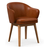 Wayne Leather Dining Arm Chair | West Elm