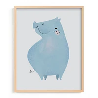 Hippo Framed Wall Art by Minted for West Elm Kids |