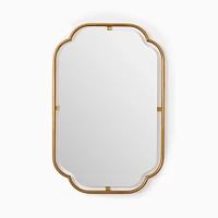 Floating Frame Wall Mirror, Gold, 22"Wx34"H