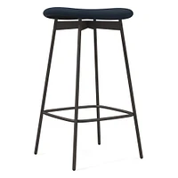 Modern Petal Backless Counter Stool - Leather | West Elm