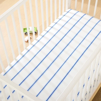 Pop Stripe Crib Fitted Sheet | West Elm