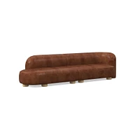 Laurent Leather 2-Piece Bumper Sofa (122.5") | West Elm