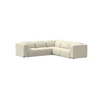 Leo Motion Reclining Leather 5-Piece L-Shaped Sectional (119") | West Elm