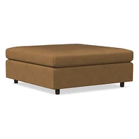 Easton Leather Ottoman | West Elm