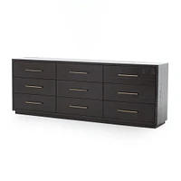 Alexa Burnished Pedestal 9-Drawer Dresser (88”) | West Elm