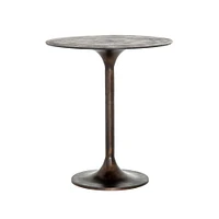 Tulip Pedestal 32" Counter Table, Antique Rust