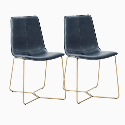 Slope Leather Dining Chair (Set of 2) | West Elm