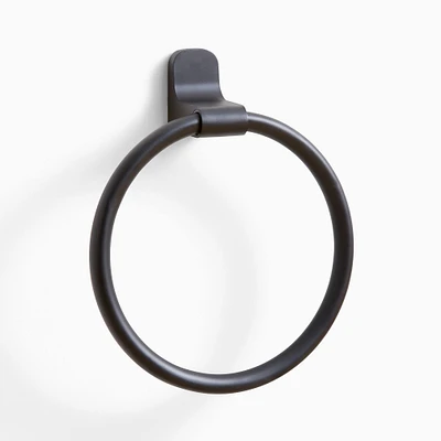 Mid-Century Contour Bath Hardware - Matte Black | West Elm