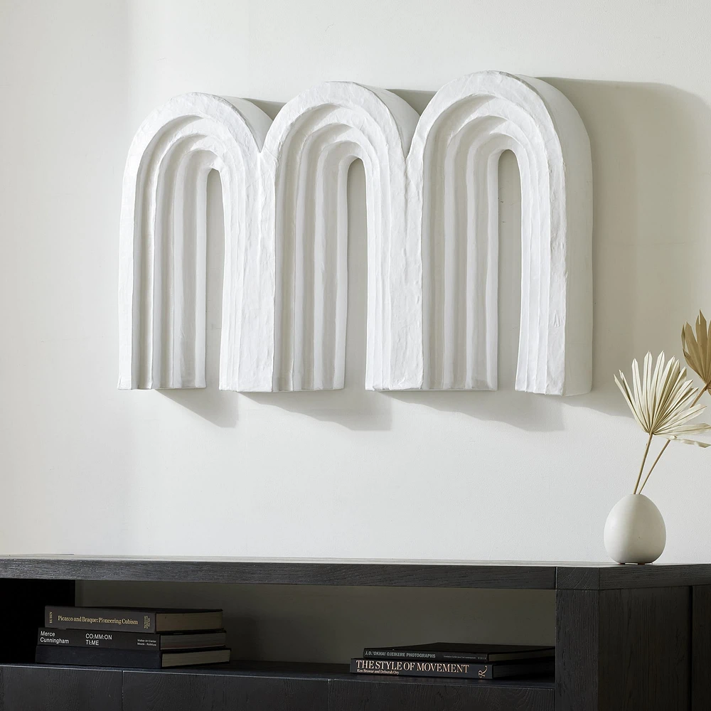 Textured Arch Papier-Mache Dimensional Wall Art by Diego Olivero | West Elm