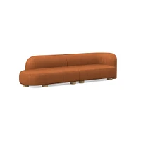 Laurent Leather 2-Piece Bumper Sofa (122.5") | West Elm