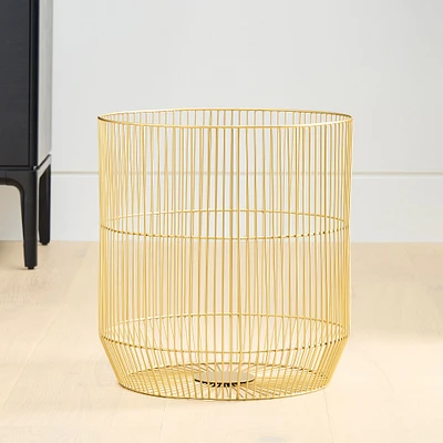 Fine Line Metal Round Baskets | West Elm