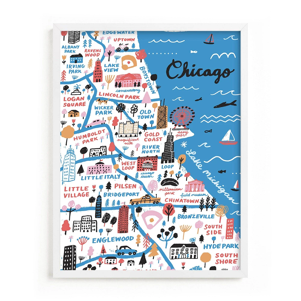 I Love Chicago Framed Wall Art by Minted for West Elm Kids |