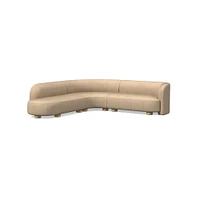 Laurent Leather 3-Piece Bumper Chaise Sectional (111.5") | West Elm