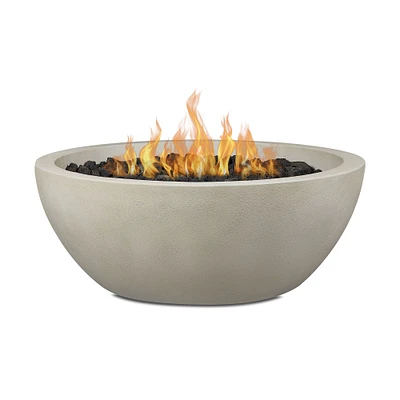 Round Concrete Fire Pit Table (38"–42") | West Elm