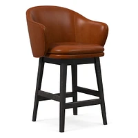 Wayne Leather Swivel Bar & Counter Stools | West Elm