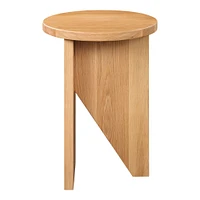 Angled Base Wood Side Table (14") | West Elm