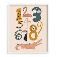 Safari Friends Numerals Framed Wall Art by Minted for West Elm Kids |