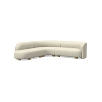 Laurent Leather 3-Piece Bumper Chaise Sectional (111.5") | West Elm