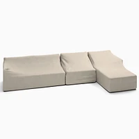 Coastal Outdoor 3-Piece Chaise Sectional Protective Cover | West Elm