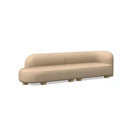 Laurent Leather 2-Piece Bumper Sofa (122.5") | West Elm