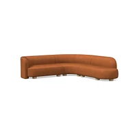 Laurent Leather 3-Piece Bumper Chaise Sectional (111.5") | West Elm