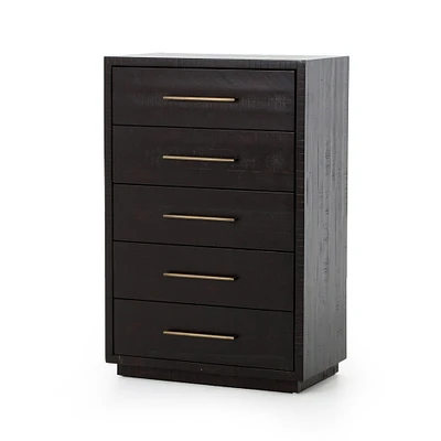 Alexa Burnished Pedestal 5-Drawer Dresser (30”) | West Elm