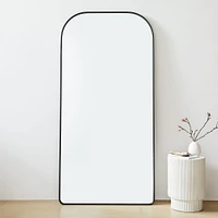 Streamline Oversized Wide Arch Metal Floor Mirror | West Elm