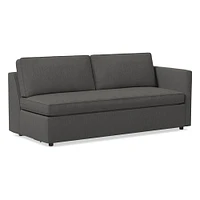 Open Box: Harris Petite LA 65" Sofa, Poly, Chenille Tweed, Storm Gray, Concealed Supports