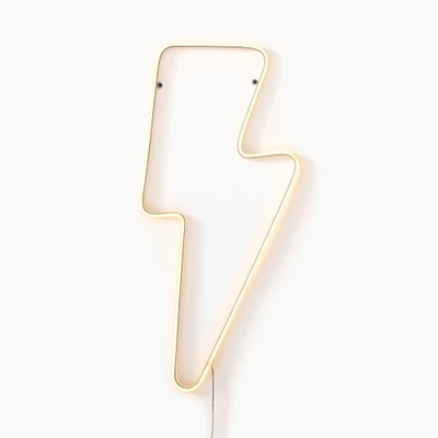 Neon LED Lightning Bolt (26") | West Elm