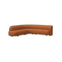 Laurent Leather 3-Piece Bumper Chaise Sectional (111.5") | West Elm