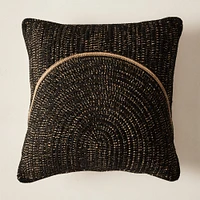 Outdoor Woven Arches Pillow, 20"x20", Natural