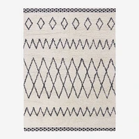 Kasbah Shag Wool Cotton Rug, 5x8, Slate