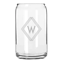 Monogram Beer Can Glasses (Set of 4) | West Elm