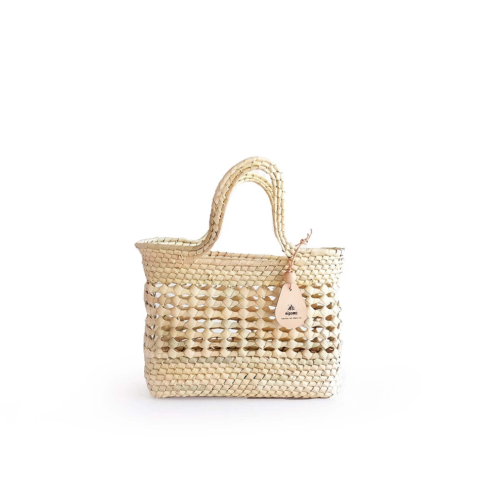 Palma Canasta, Mini, Dried Palm Leaf, Natural