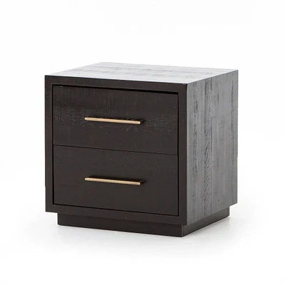 Alexa Burnished Pedestal 2-Drawer Nightstand (22") | West Elm