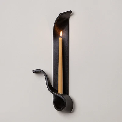 Moonara Candle Sconce Left, Black