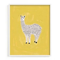 Sunshine Alpaca Framed Wall Art by Minted for West Elm Kids |