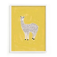 Sunshine Alpaca Framed Wall Art by Minted for West Elm Kids |