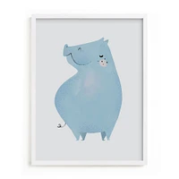 Hippo Framed Wall Art by Minted for West Elm Kids |