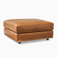 Urban Ottoman, Saddle Leather, Nut