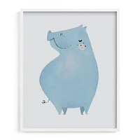 Hippo Framed Wall Art by Minted for West Elm Kids |