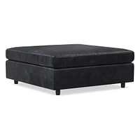 Easton Leather Ottoman | West Elm